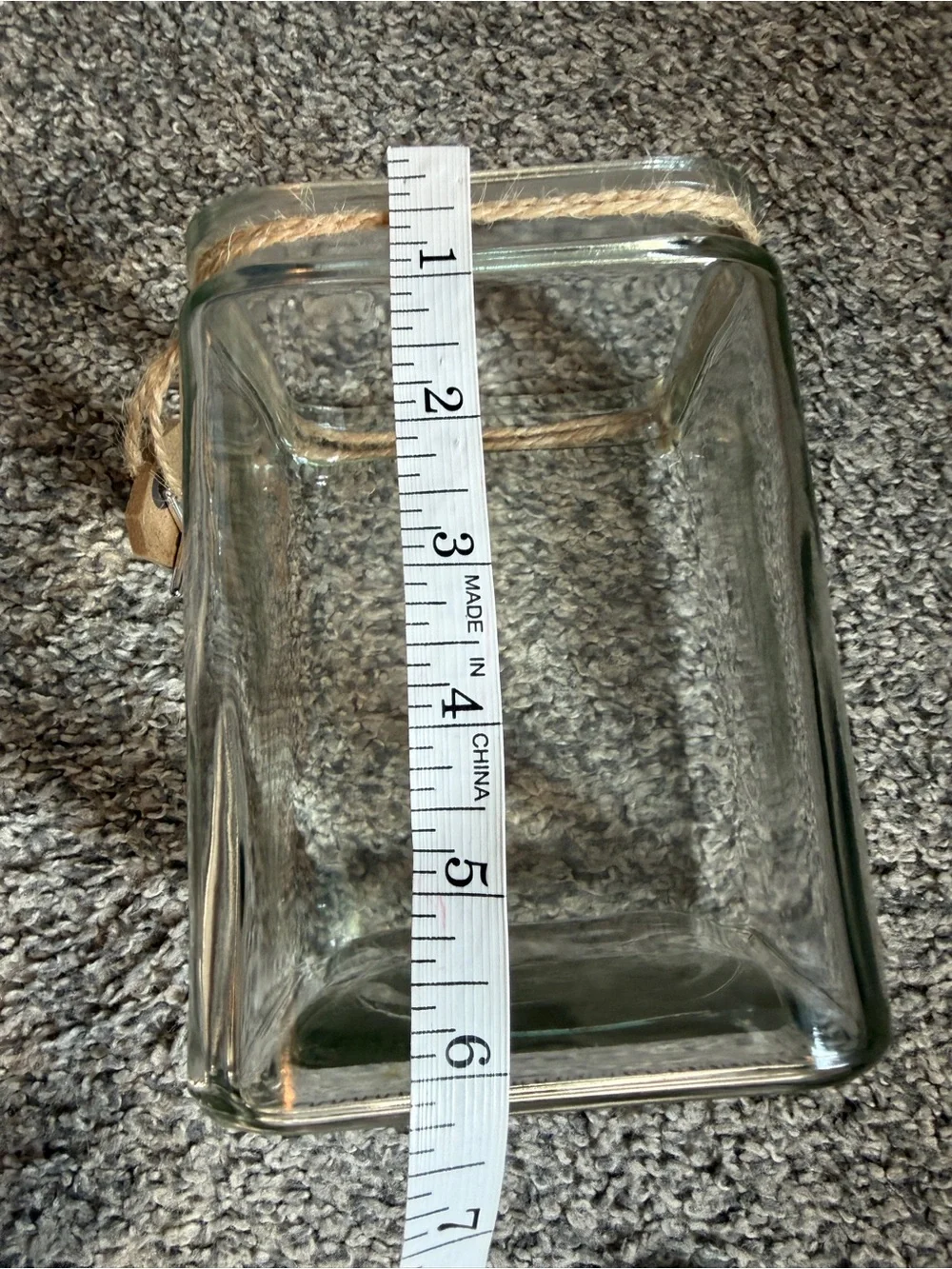 Glass Holiday Jar with Silver Star Accent - Clear